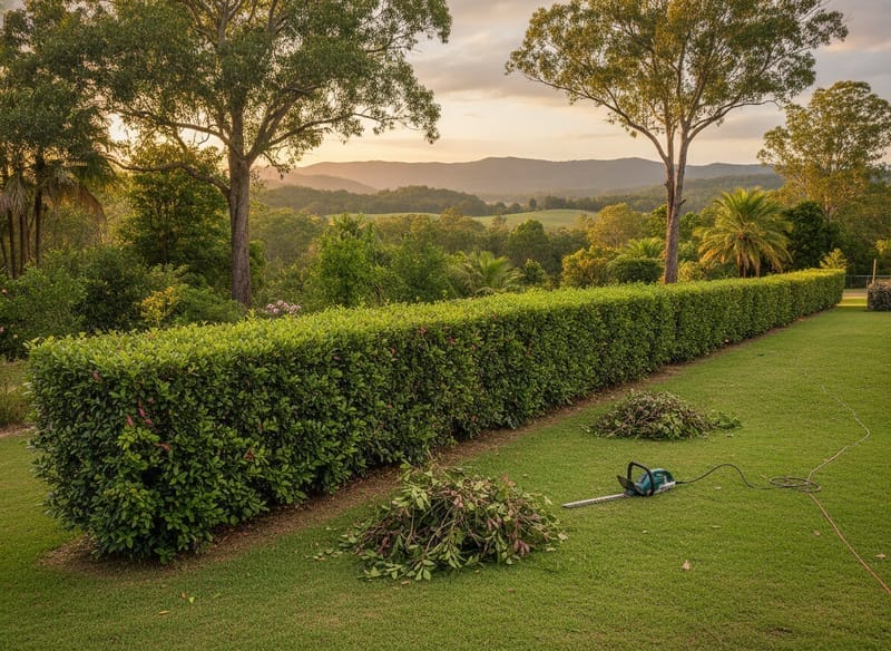 Hedge Trimming performed by Blue Mountains Arborist in the Blue Mountains