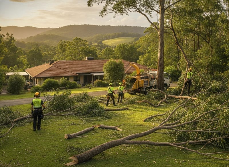 Storm Damage Tree Removal performed by Blue Mountains Arborist in the Blue Mountains